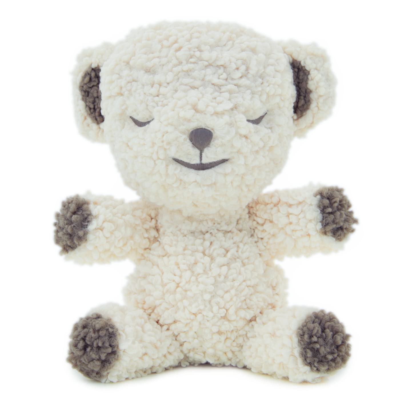SNOObear plush-cream shows soft cuddly texture for soothing naps.