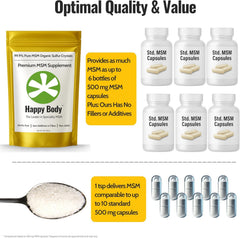 Happy Body MSM Crystals Measuring Spoon, precise dosing