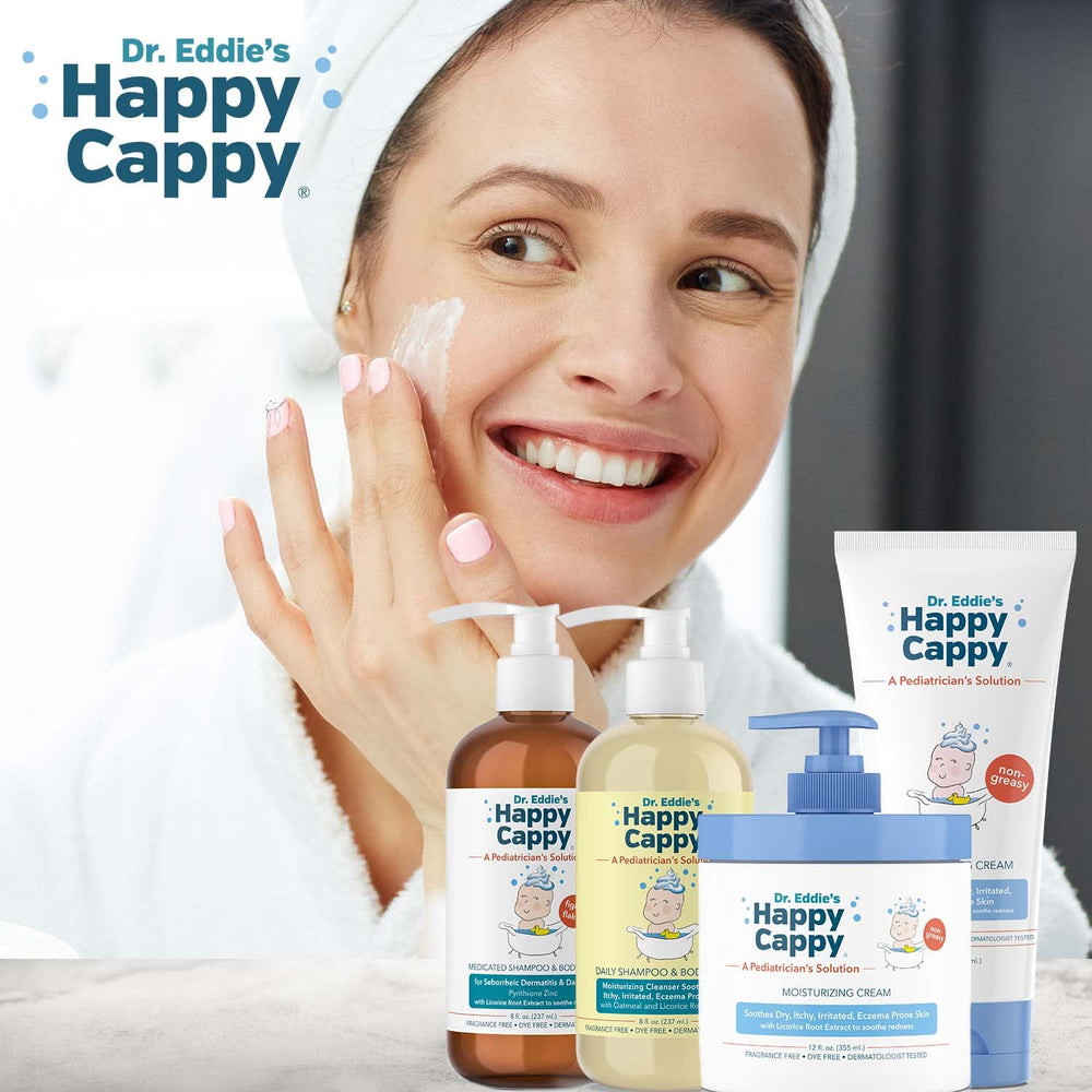 Happy Cappy fragrance-free badge emphasizes hypoallergenic care