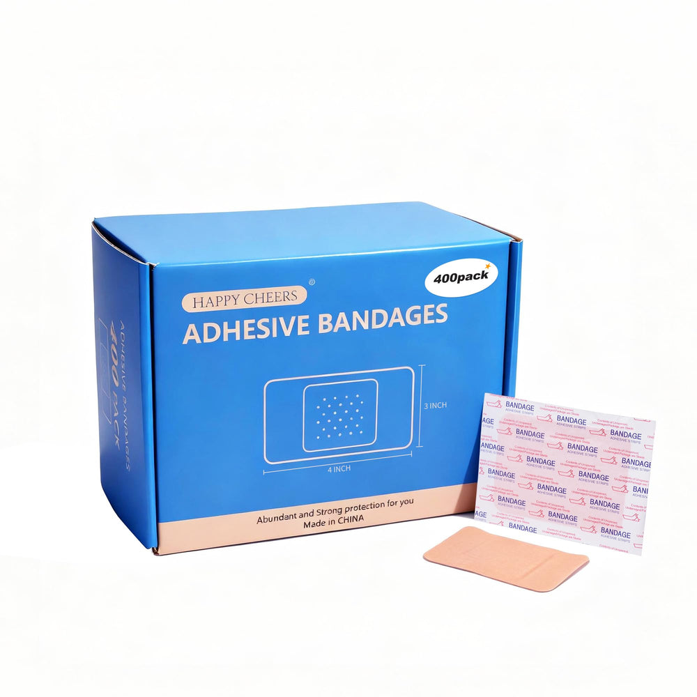 HAPPY CHEERS large 3x4 inch bandage covers knees and elbows for larger wounds