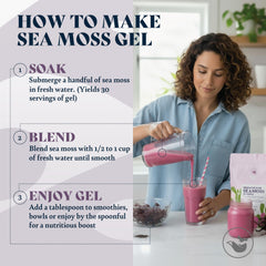 Happy Fox sea moss gel added to smoothie for a nutritious boost