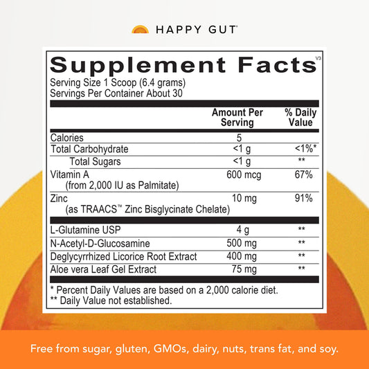 Happy GUT Leaky Gut Advantage scoop for precise daily dosing.
