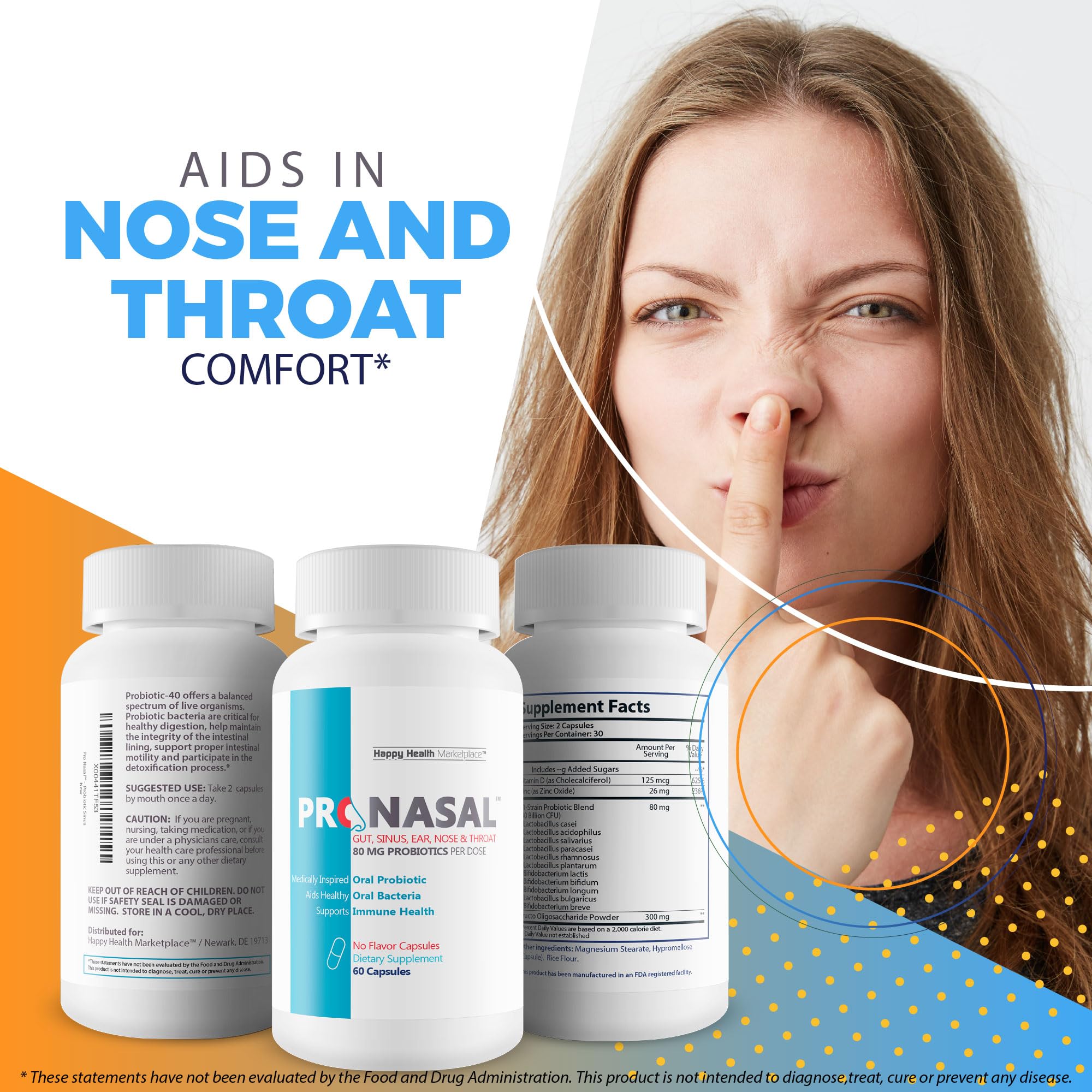 Pro Nasal supports oral health with targeted probiotic action from Happy Health Marketplace.
