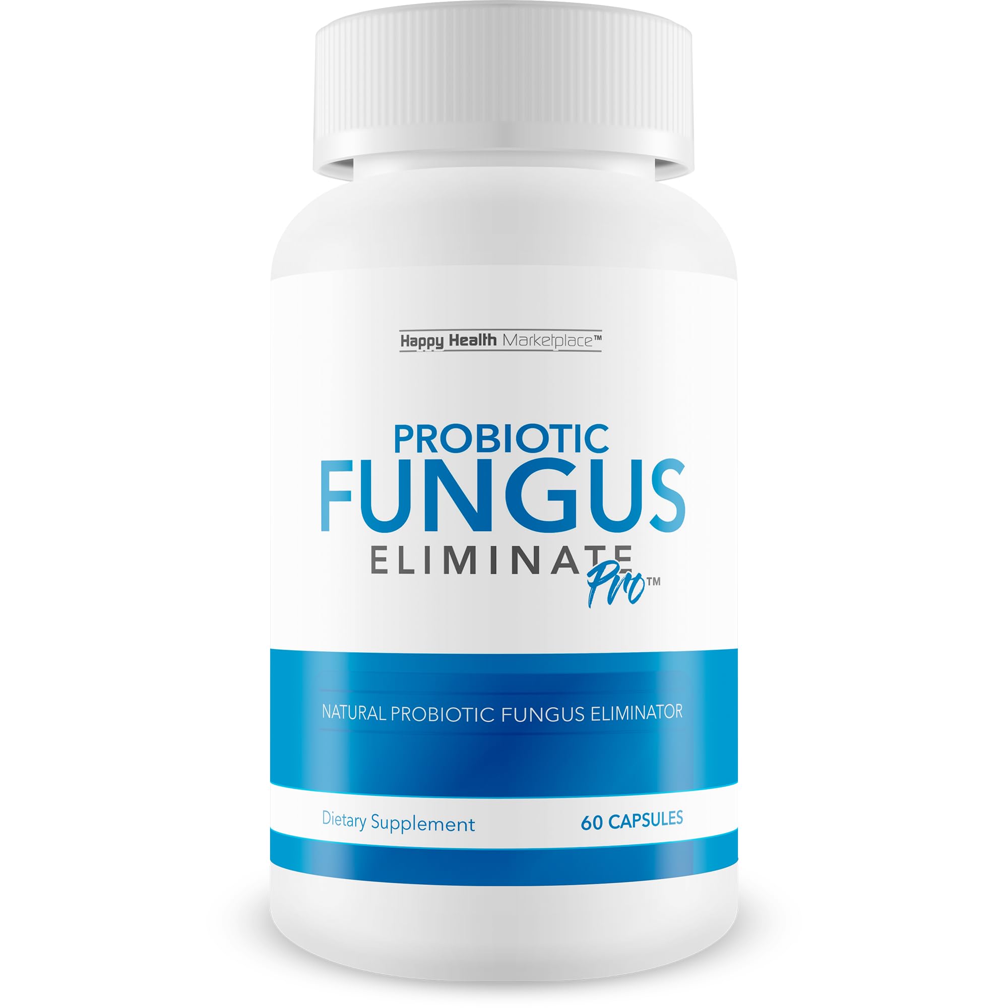 Happy Health Marketplace Probiotic Fungus Eliminate Pro bottle for daily nail health support.