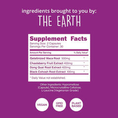 Happy Healthy Hippie chasteberry extract supports balance during the cycle.