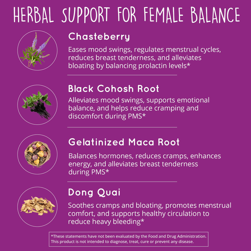 Happy Healthy Hippie cycle regularity blend promotes predictable monthly rhythms.