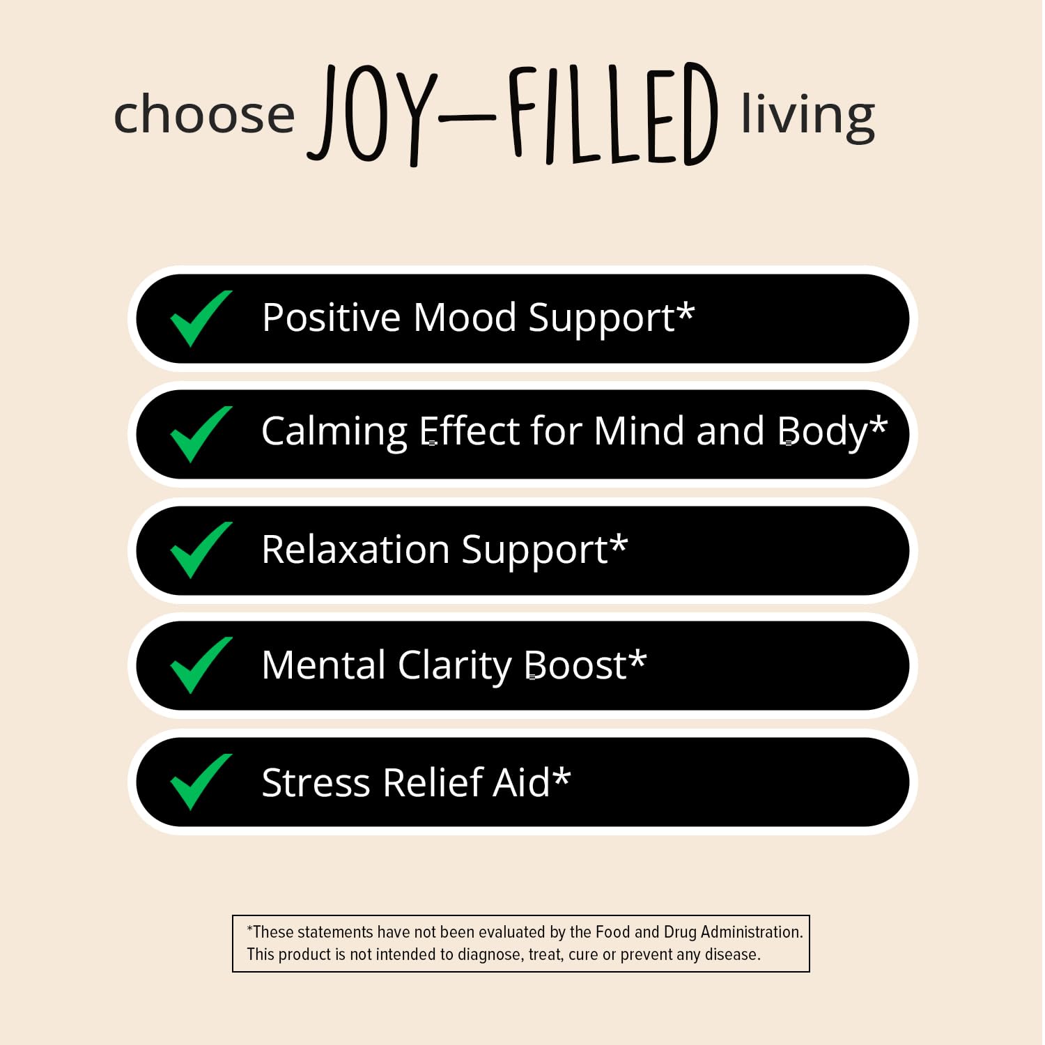 Rhodiola-infusedJoy-Filled mood capsules highlight focus support