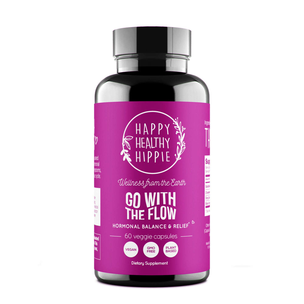 Happy Healthy Hippie maca root capsules provide natural vitality support.