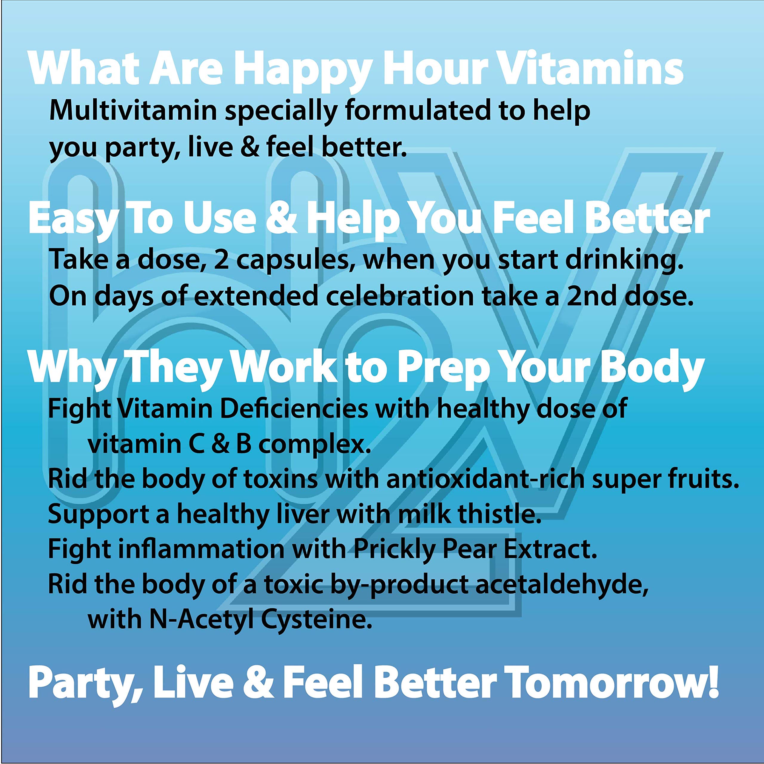 Happy Hour Vitamins prickly pear cactus extract emphasis for energy support.