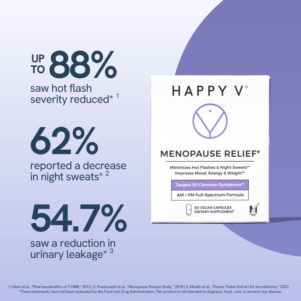 Happy V label close-up highlights clean ingredients for informed daily use.