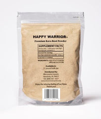 Happy Warrior Kava Powder yellow-golden color indicating mature roots and robust flavor