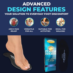 HappyFeet double insoles inside a shoe demonstrate 3600 lbs pressure distribution
