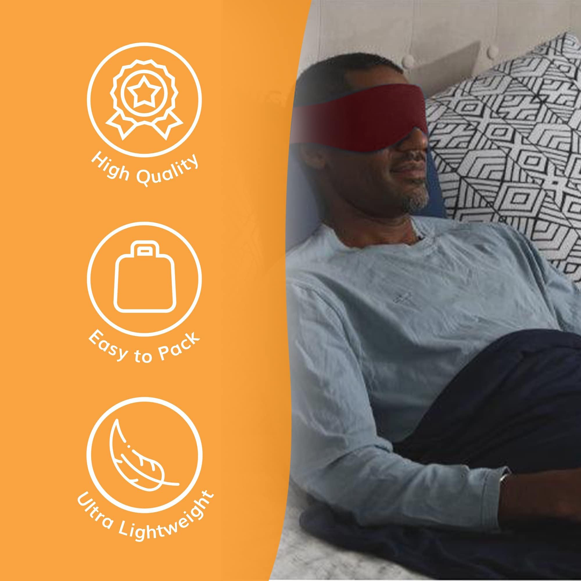 Happyluxe Escape Sleep Mask is travel-packable for easy on-the-go use.