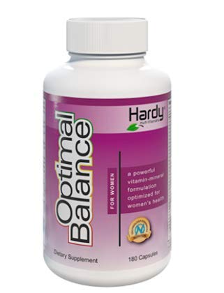 Hardy Nutritionals Women's Optimal Balance bottle—comprehensive daily micronutrients for women's health