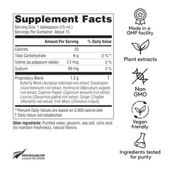 Harker Herbals Deep Lung Support tonic label closeup highlights key herbal ingredients