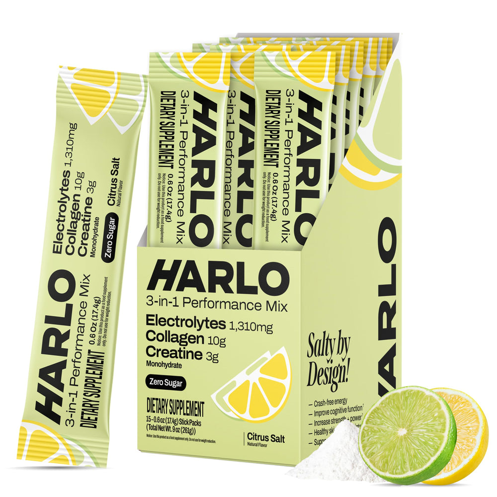 Harlo Citrus Lemon Lime stick close-up for zero sugar hydration.