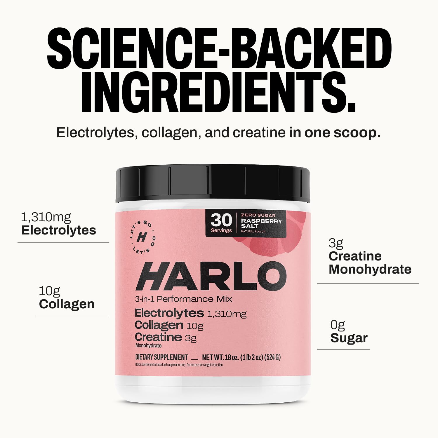 Shaker with Harlo raspberry salt flavor during high-intensity training.