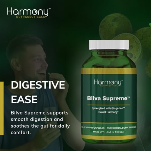 Harmony Bilva Supreme capsule close-up highlighting vegan capsules