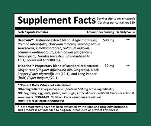 Harmony Dashmool Supreme capsules—vegetarian, non-GMO capsules with clean ingredient profile.