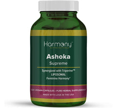 Harmony Nutraceuticals Ashoka Supreme capsules bottle ready for daily female wellness support