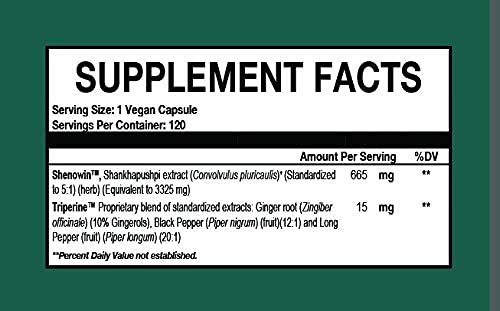 Harmony Nutraceuticals ShankhPushpi Supreme ingredient profile framed for clean, traditional Ayurveda.