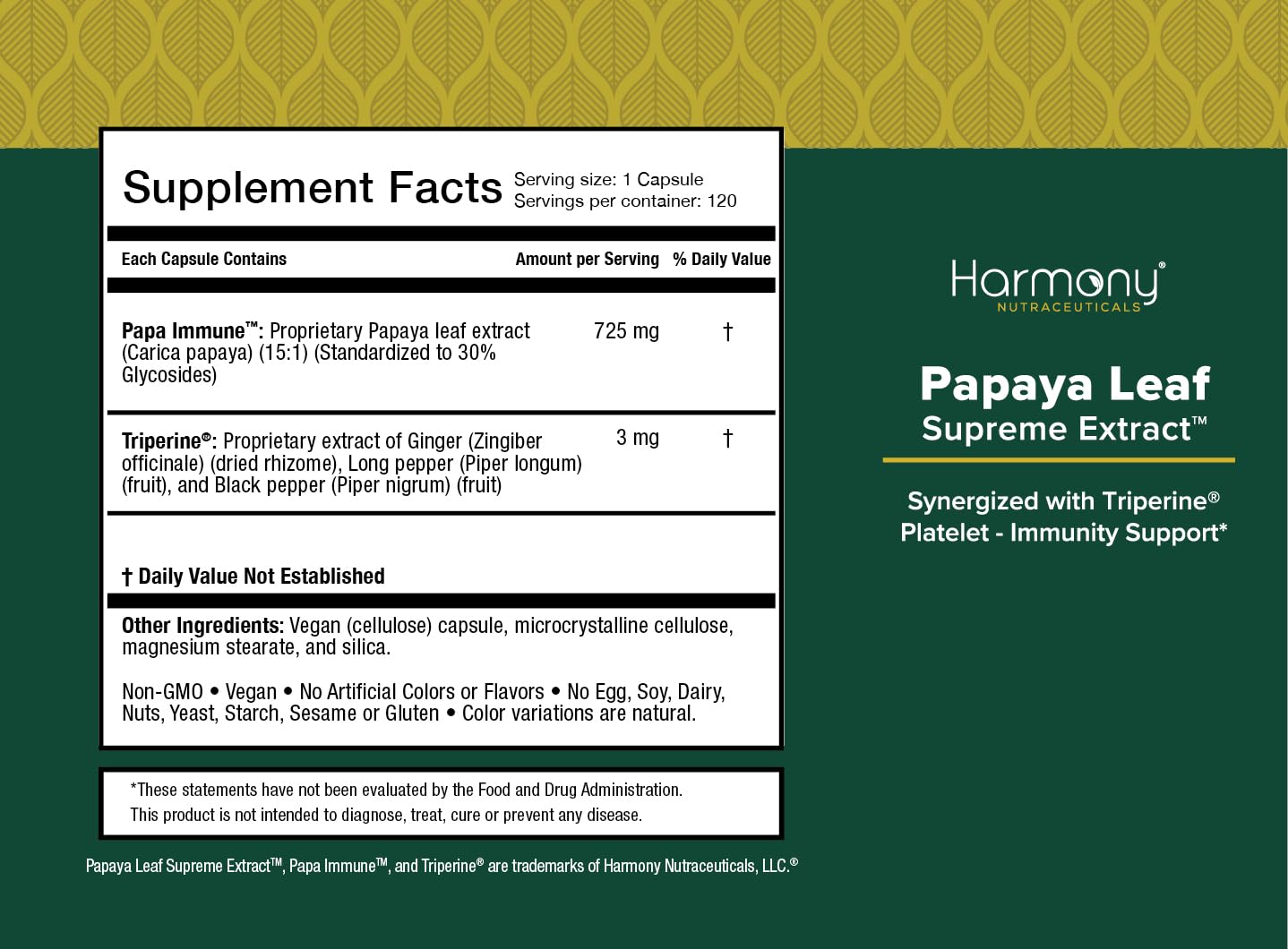 Harmony Nutraceuticals close-up of vegan capsules highlighting purity