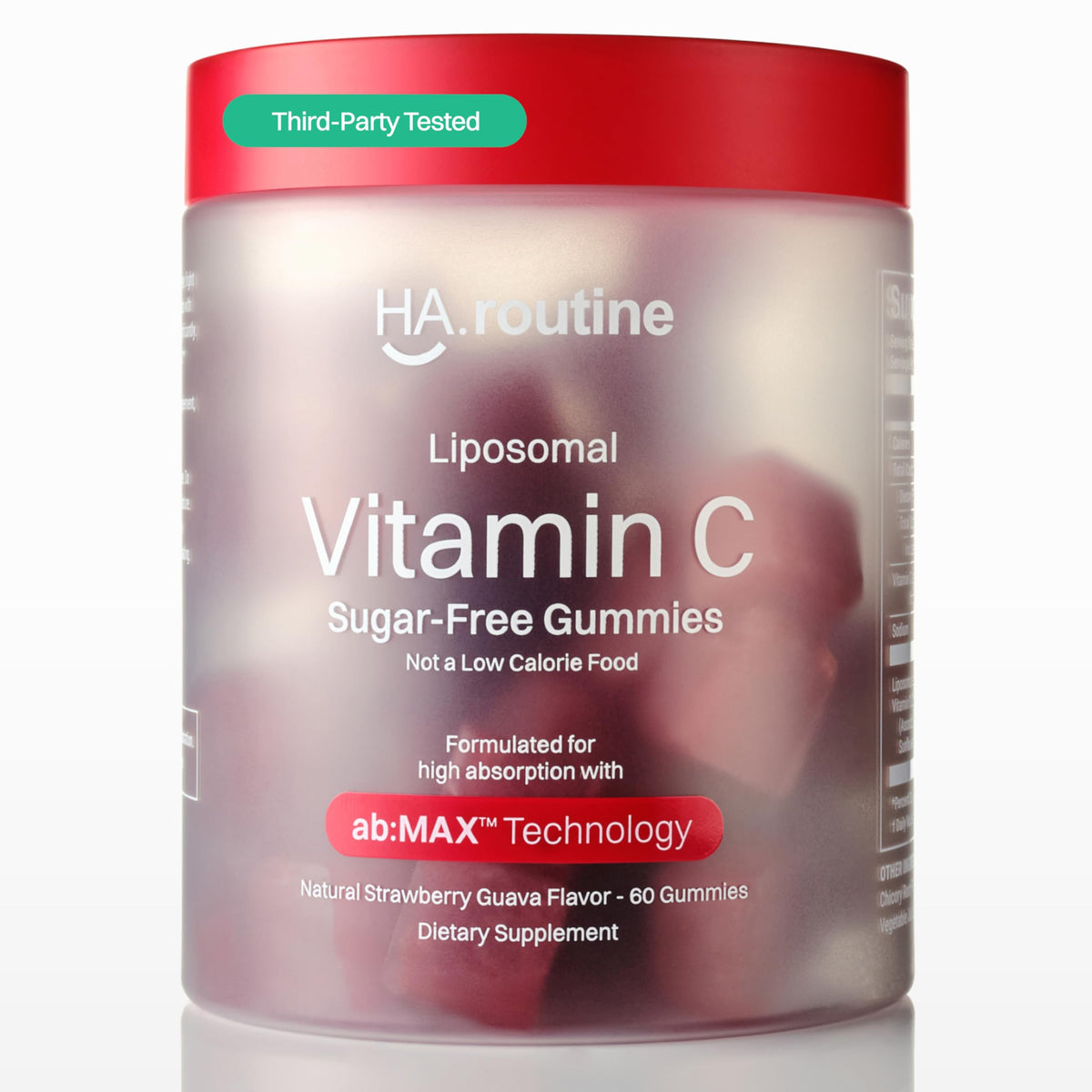 Haroutine liposomal vitamin C gummies bottle with strawberry guava flavor for immune support