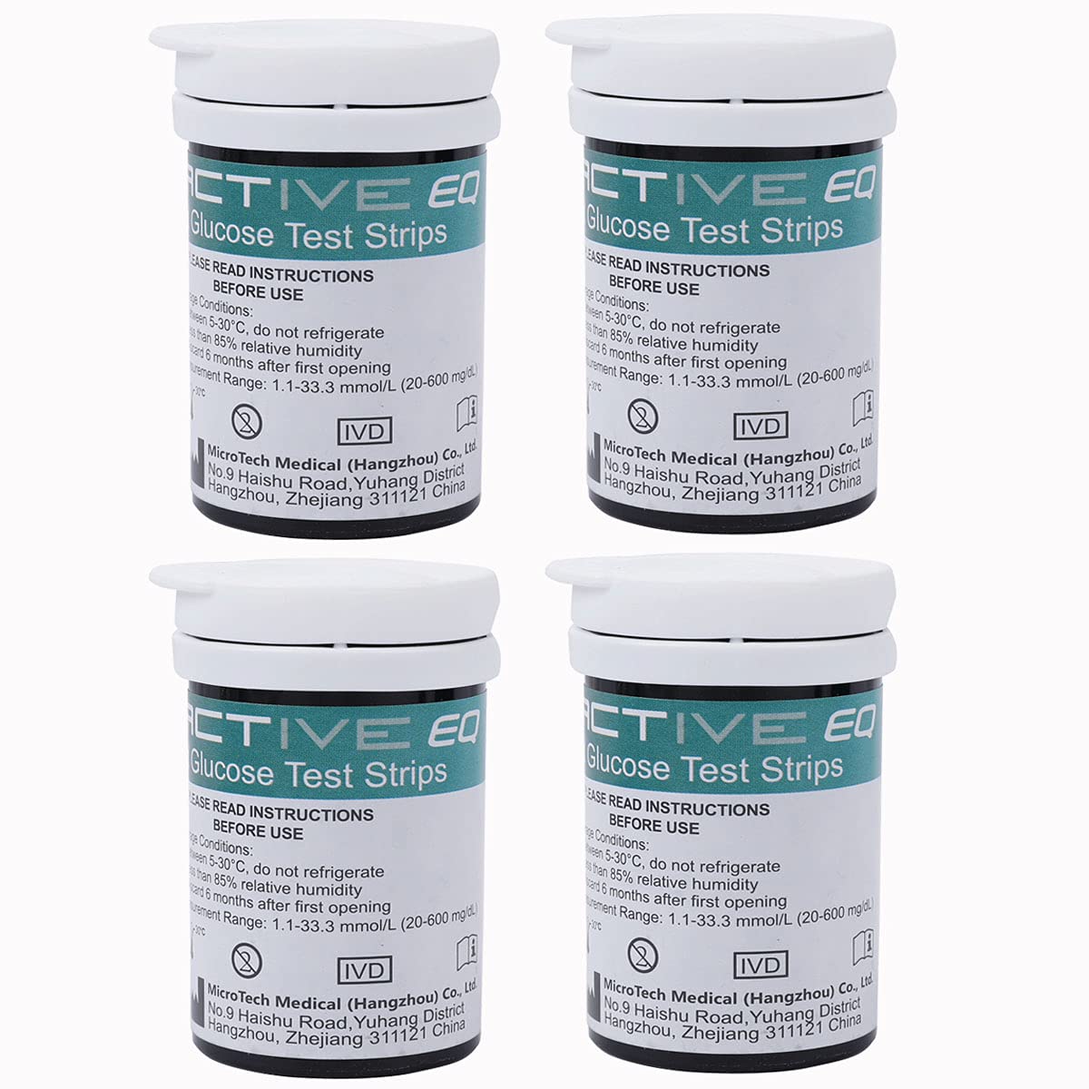 HARPIMER Exactive EQ test strips pack for glucose monitoring and accurate readings.