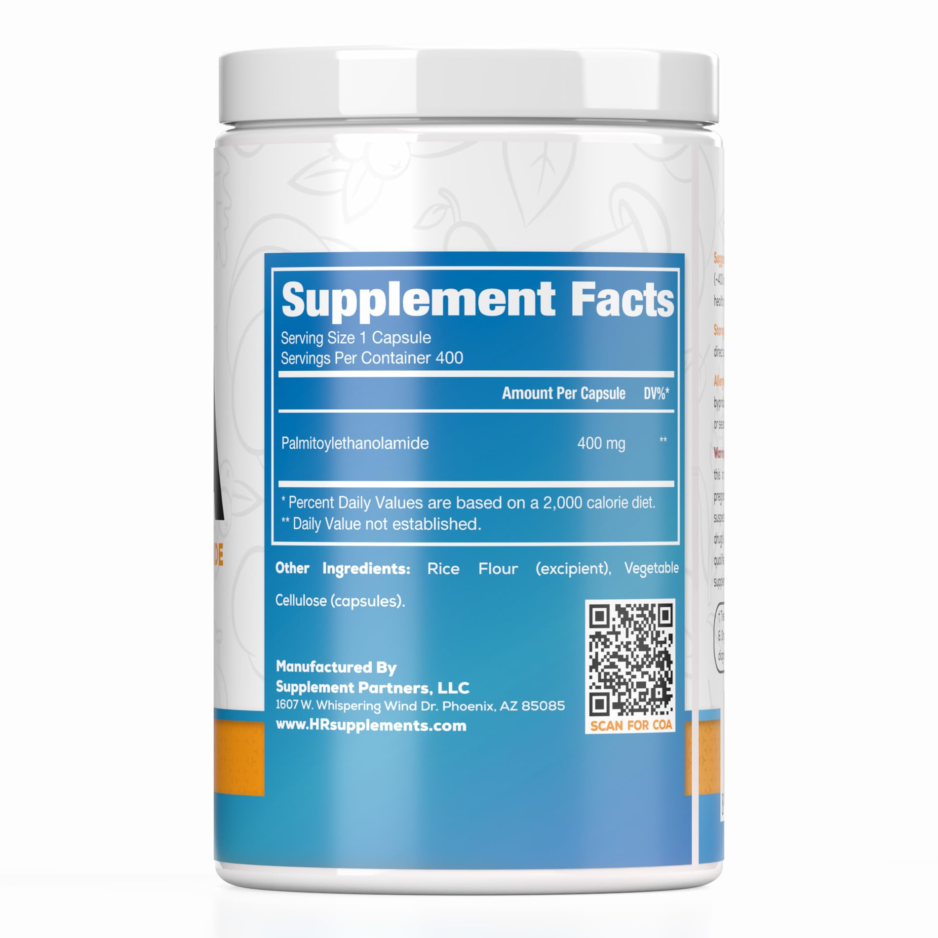 Poured Harvest Naturals PEA capsules into hand indicating convenient daily use.