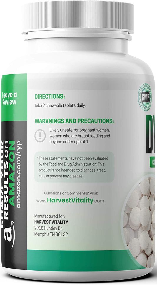 Harvest Vitality Dystrin tablets dissolving in mouth for cooling relief.