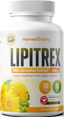 Harvest Vitality Lipitrex Water Pill bottle front view highlighting vegan formula