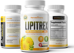 Harvest Vitality Lipitrex Water Pill packaging on shelf communicates quality