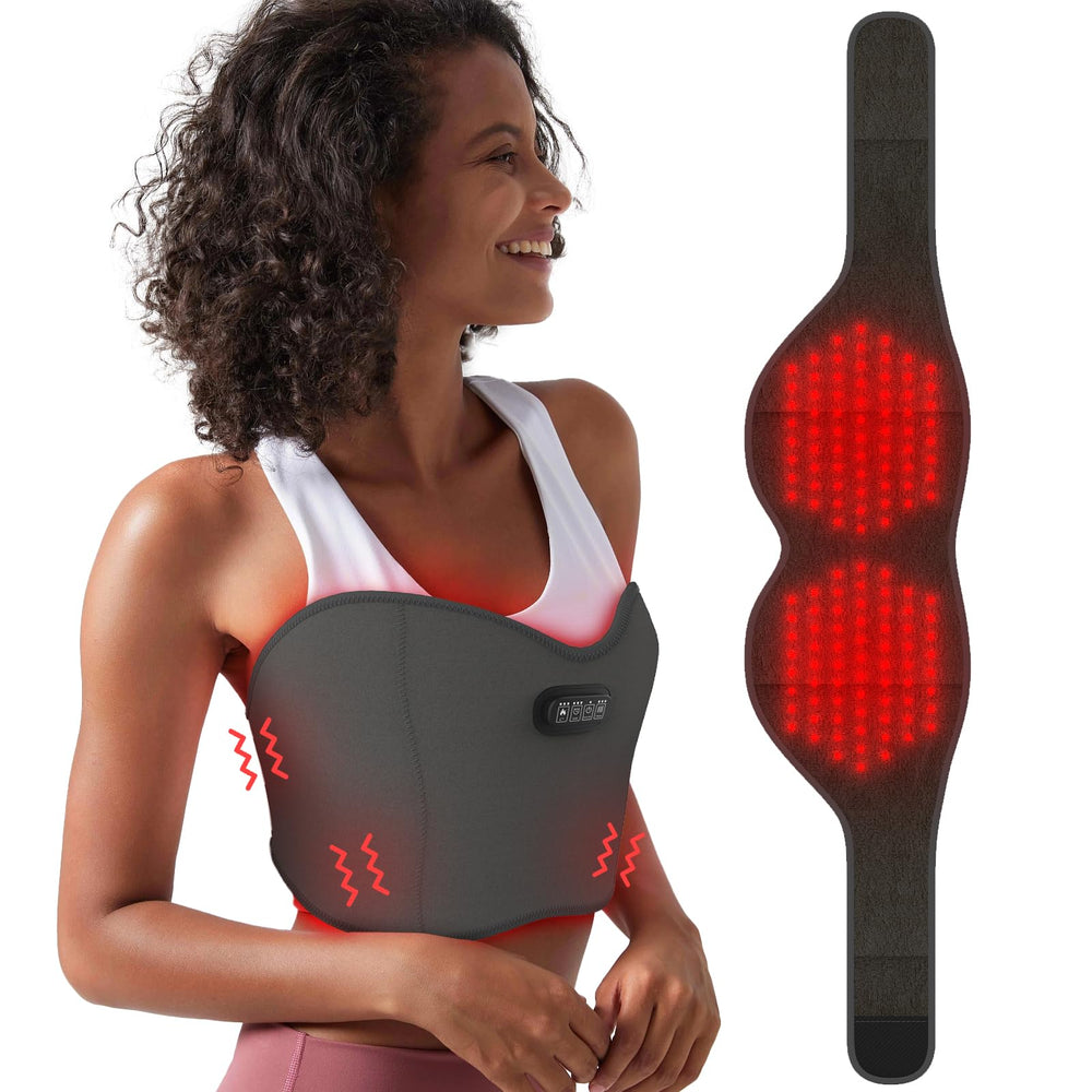 HaSoCare chest red-light therapy device with 130 LEDs targeting chest tissue