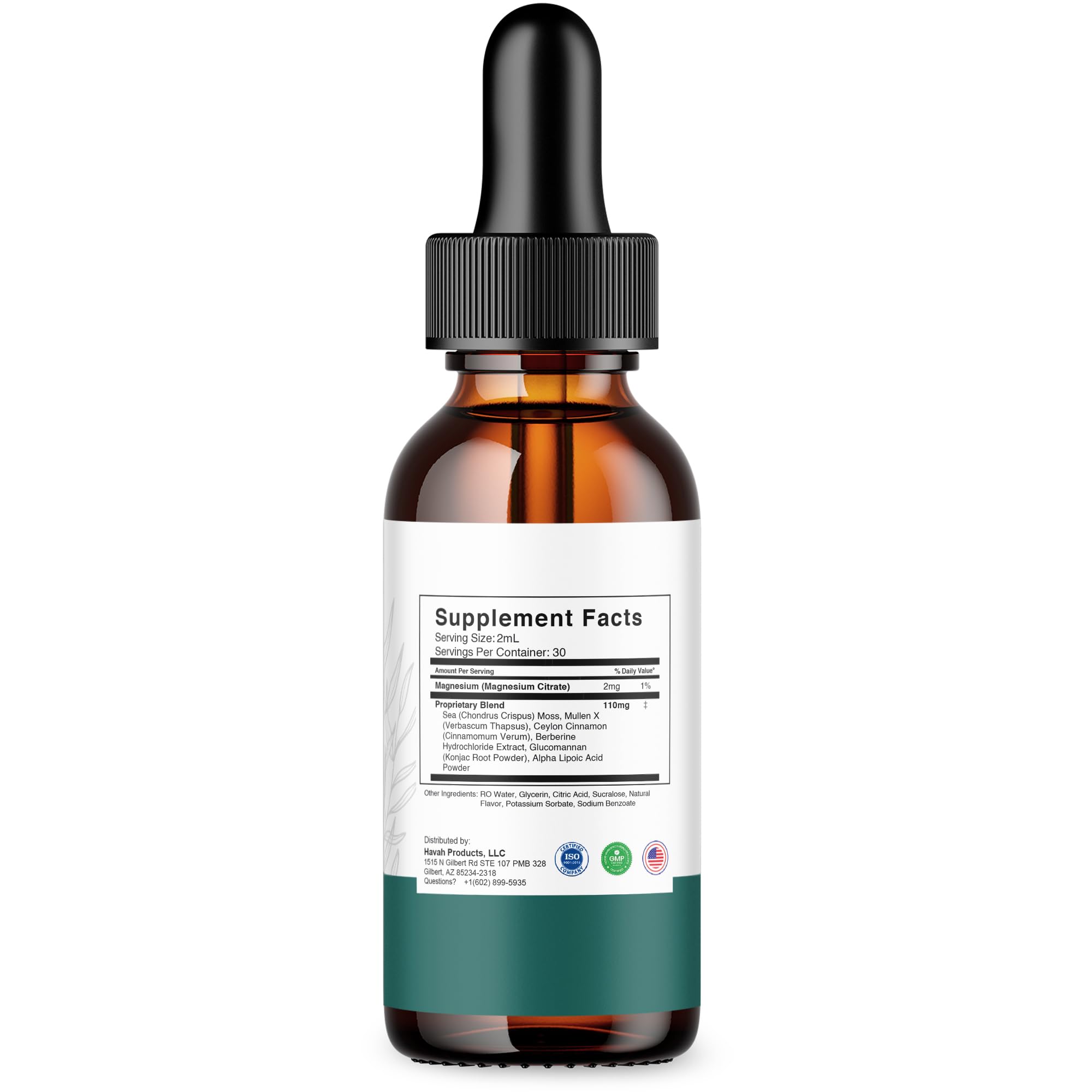 Havah Drop The Pounds ingredients-table communicates transparency about contents.