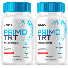Havah Primo TRT bottle front shows daily wellness capsules