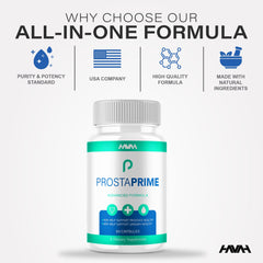 Havah ProstaPrime packaging flatlay with branding and dosage information.