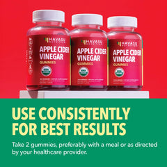 HAVASU Nutrition gluten-free ACV Gummies suitable for dietary needs.