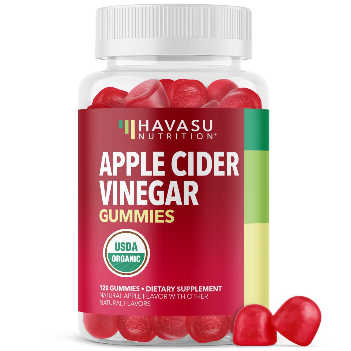 HAVASU Nutrition Apple Cider Vinegar Gummies product shot for daily digestive support.