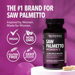 HAVASU NUTRITION product on bathroom counter with skincare items.