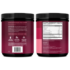 HAVASU NUTRITION beet root powder stirred in water for a refreshing drink.