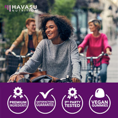HAVASU NUTRITION adults using berry gummies for convenient daily immunity.