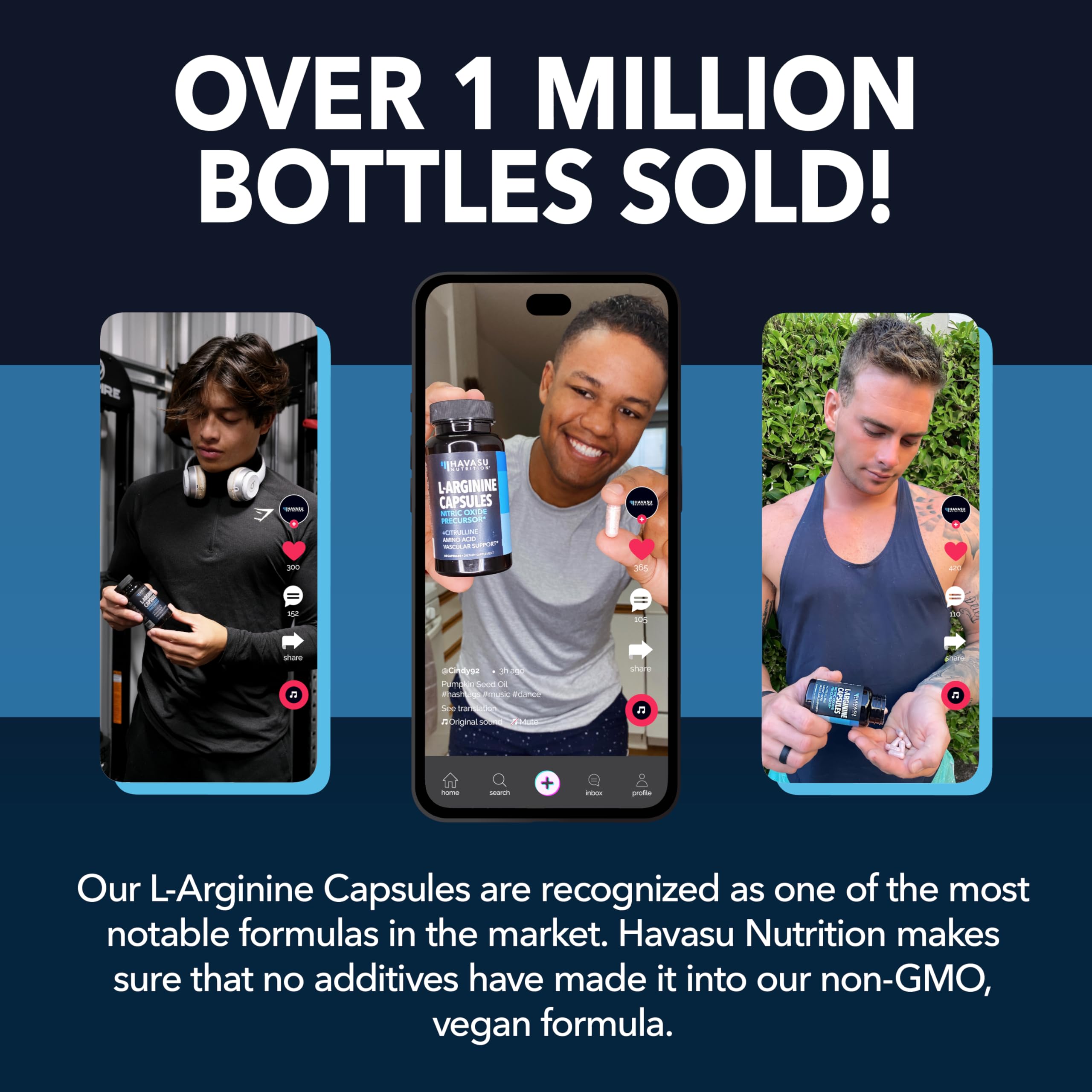 HAVASU Nutrition L-Arginine L-Citrulline bottle with exercise gear for active lifestyle support