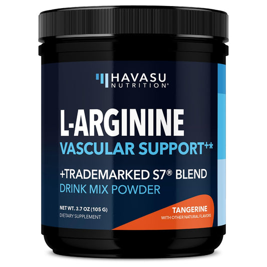 HAVASU Nutrition L-Arginine Tangerine bottle front for pre-workout use