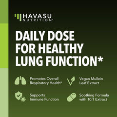 HAVASU Nutrition Mullein Leaf Capsules close-up of 500 mg extract