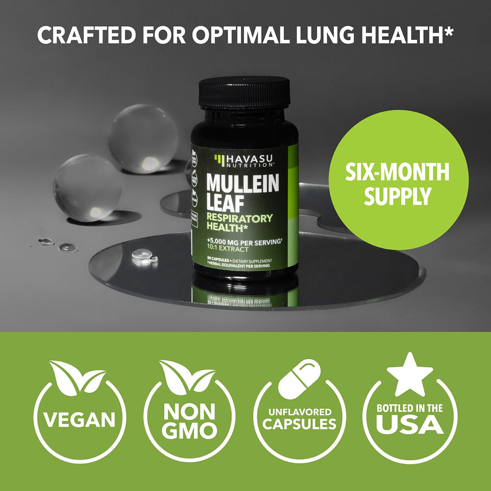 HAVASU Nutrition Mullein Leaf Capsules immune support hint