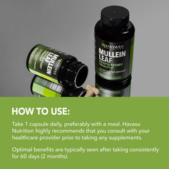 HAVASU Nutrition Mullein Leaf Capsules third-party lab test seal