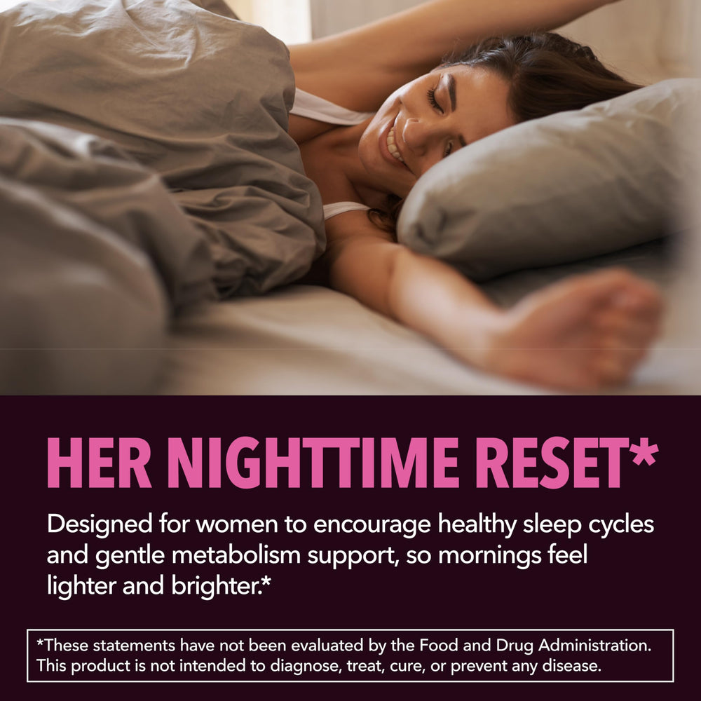 HAVASU NUTRITION Night Time Fat Burner sleep scene underscores restful nights