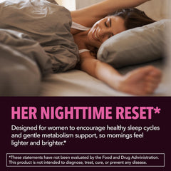 HAVASU NUTRITION Night Time Fat Burner sleep scene underscores restful nights