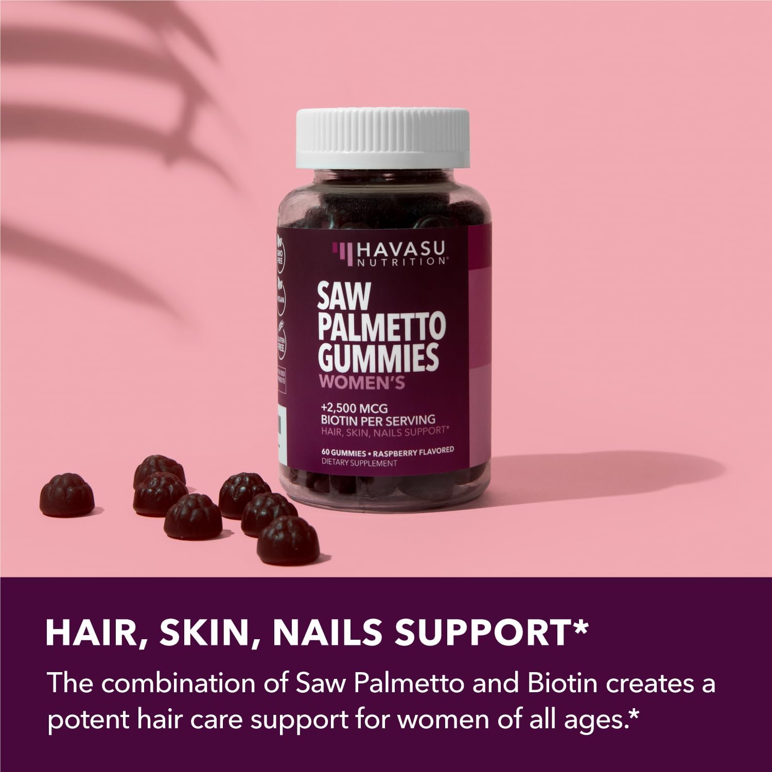 HAVASU NUTRITION raspberry-flavored gummies for a pleasant daily routine