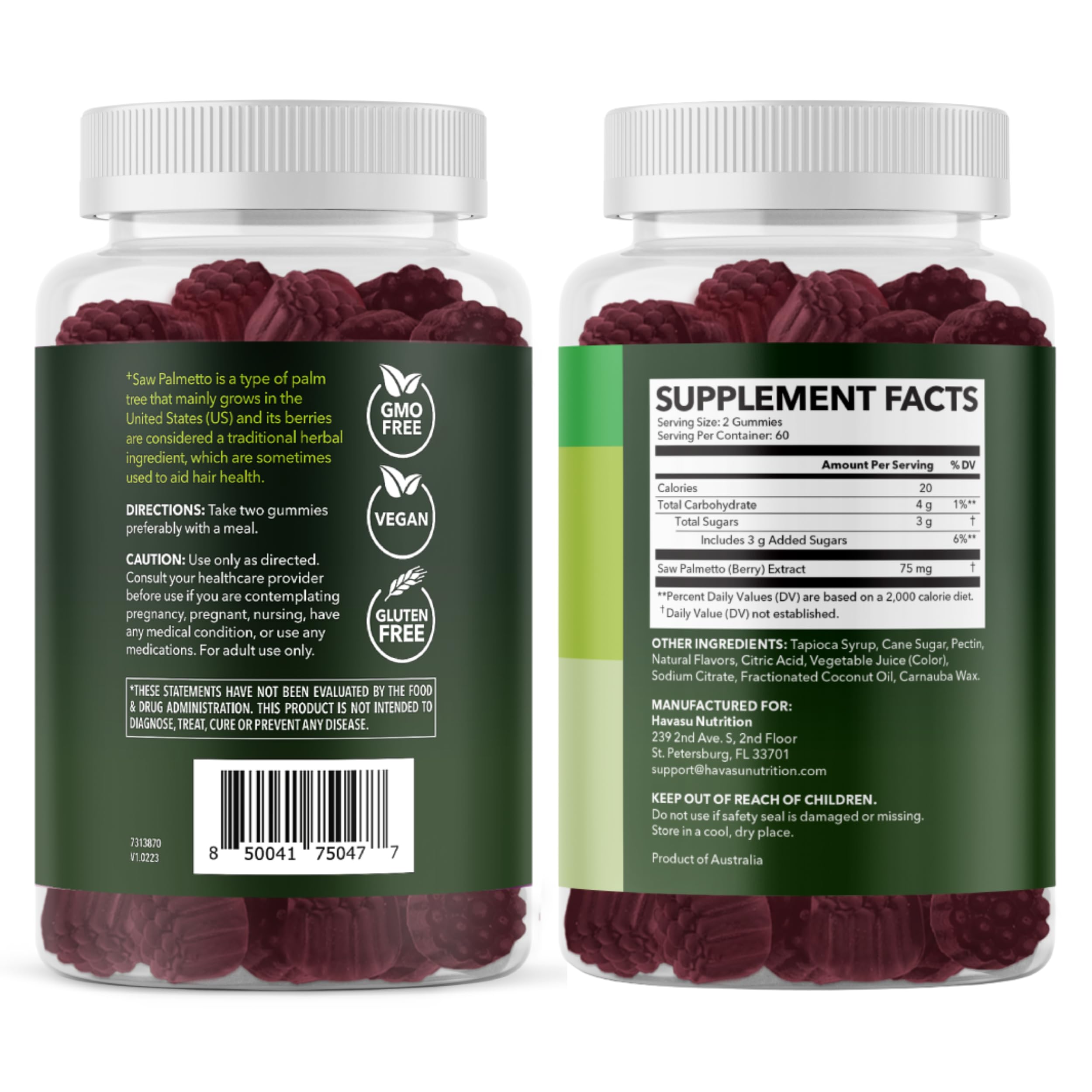  HAVASU Saw Palmetto Gummies for hair health and daily wellness